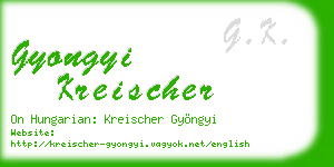 gyongyi kreischer business card